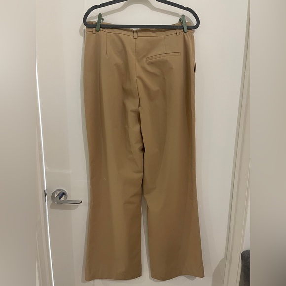 Zara Camel Wide-Leg Trousers (L) - Picture 2 of 3